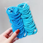 50pcs/Set Girls Colorful Nylon Small Elastic Hair Bands Children Ponytail Holder Scrunchie Headband Kids Hair Accessories