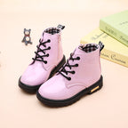 Kids Waterproof Snow Boots Plush Winter Shoes for Boys Girls