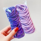 50pcs/Set Girls Colorful Nylon Small Elastic Hair Bands Children Ponytail Holder Scrunchie Headband Kids Hair Accessories