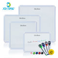 4 Styles Magnetic Whiteboard 1pc PVC Frame Message White Board On Fridge Round Angle Decoration Message Drawing Board For Notes