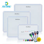 4 Styles Magnetic Whiteboard 1pc PVC Frame Message White Board On Fridge Round Angle Decoration Message Drawing Board For Notes