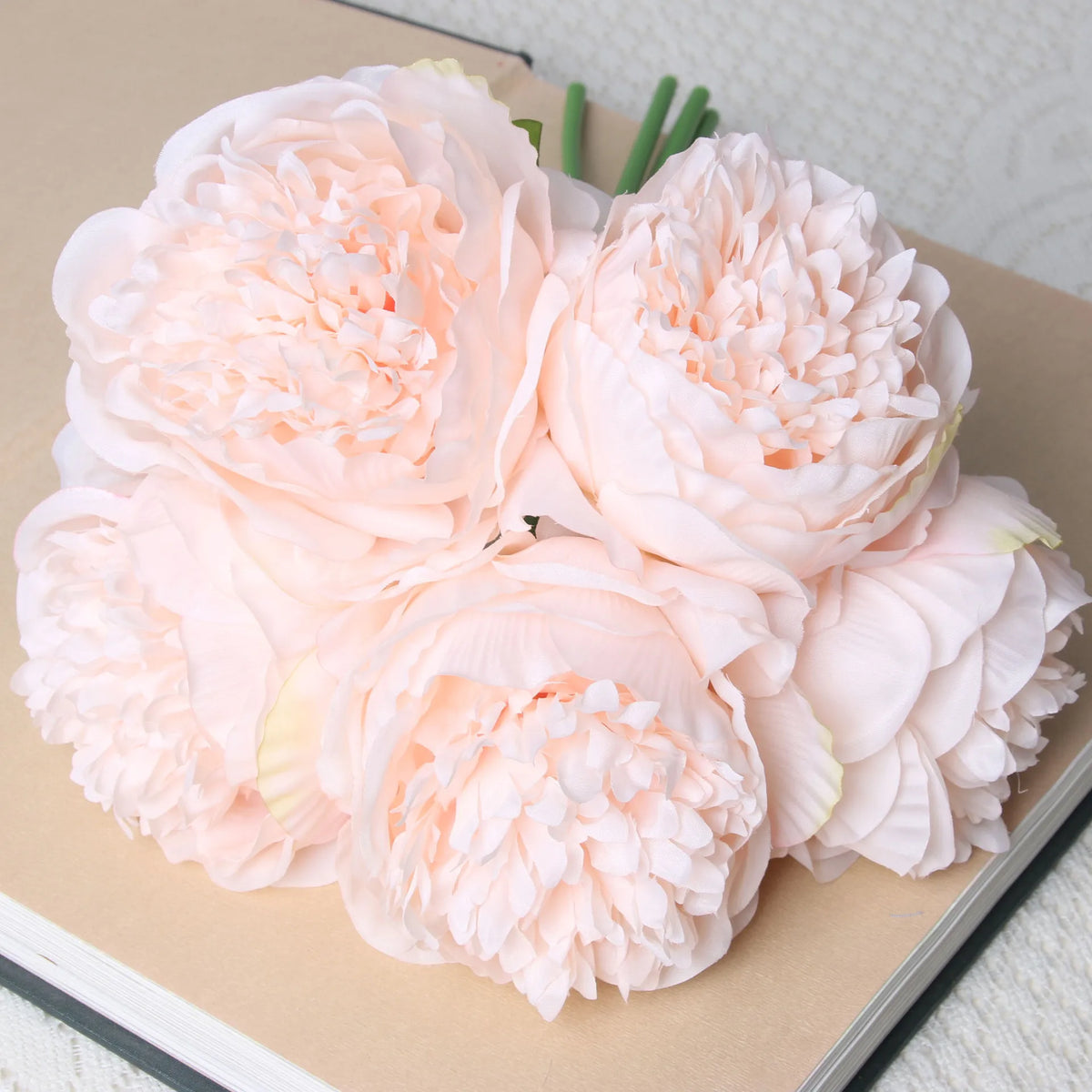 5Big Heads 11cm Diameter Rose Pink Peony Artificial Flowers Bouquet Fake Flower for Home Bride Wedding Decoration Marriage Decor