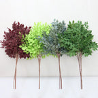 HMEOT Artificial Green Plants Grass Silk Trumpet Leaf Fake Flower Wedding Floral Row Accessories Vase Home Decor Greenery H6969