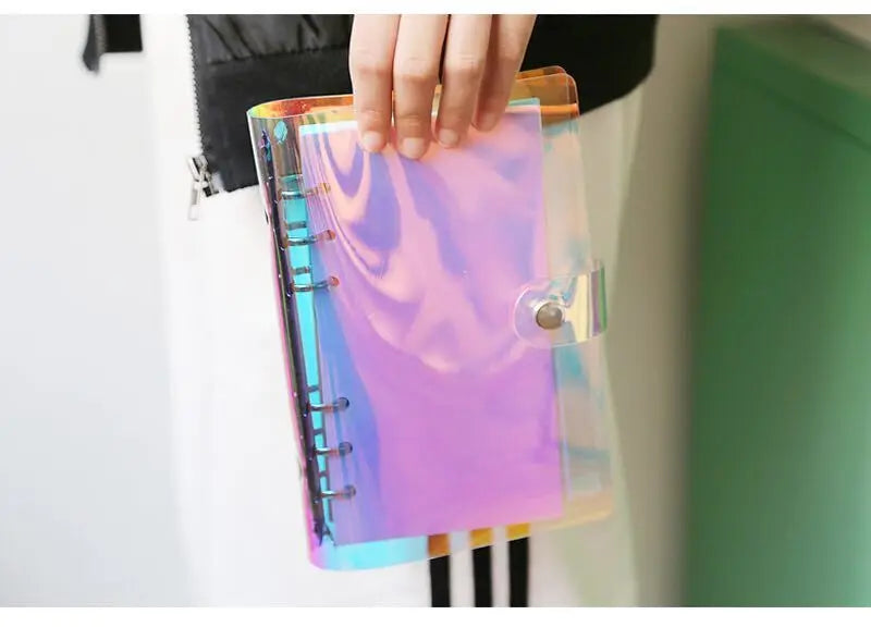 A5 A6 A7 Laser Notebook Planner Organizer Binder Books Journal Sketchbook Accessories Diary Office Supplies Notebook