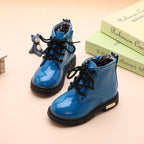 Kids Waterproof Snow Boots Plush Winter Shoes for Boys Girls