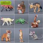 Simulation Wild Animals Zoo Wolf Monkey Fox Chameleon Pangolin Squirrel Chinchilla Donkey Sloth Model Figures Educational Toys