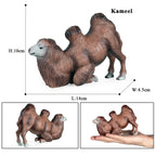 Oenux Simulation Wild Animals Toy Desert Camel Donkey Alpaca Antelope Elk Deer Model Action Figures PVC Decoration Kids Gift