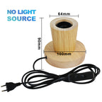 Modern Wood Table Lamp Retro E27 Desk Deco Light Indoor Art Lamps Living Room Bedroom Bedside Decoration Bar Lights Base EU Plug