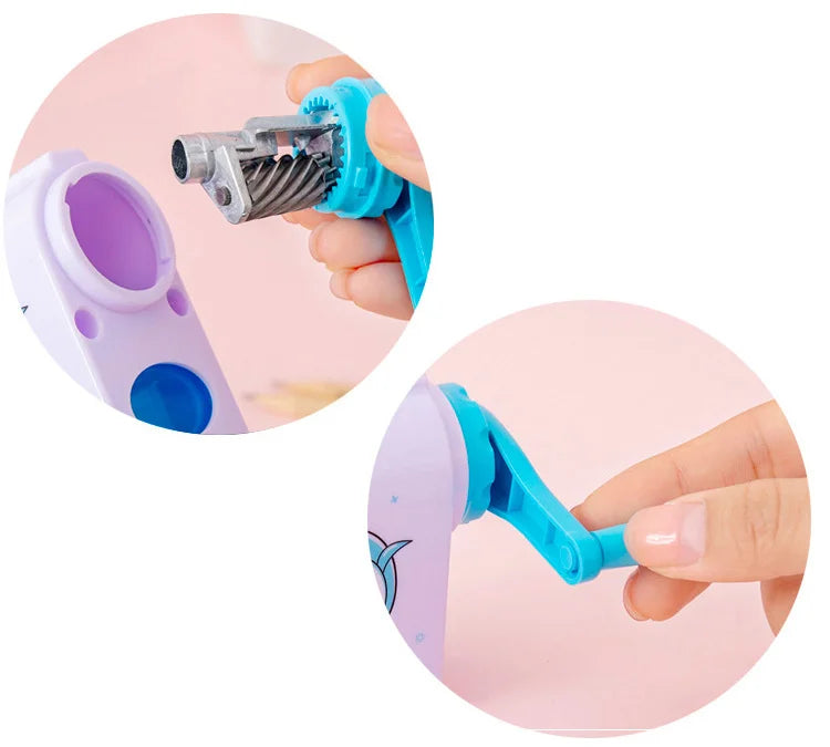 Lytwtw's Cute Unicorn Dolphin Mechanical Sharpener For Pencil School Office Supplies Creative Stationery Back To School