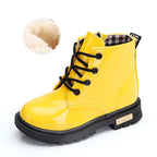 Kids Waterproof Snow Boots Plush Winter Shoes for Boys Girls