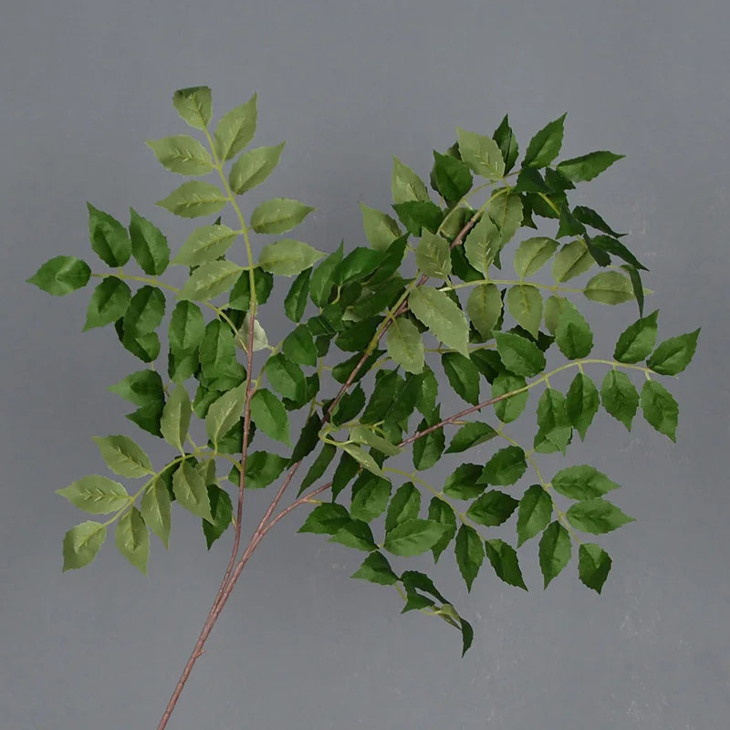 HMEOT Artificial Green Plants Grass Silk Trumpet Leaf Fake Flower Wedding Floral Row Accessories Vase Home Decor Greenery H6969