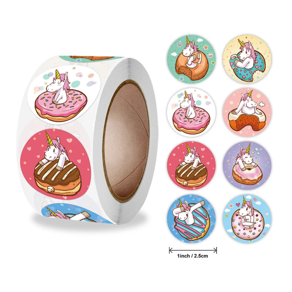 Cute Cartoon Animal Unicorn Sticker Kids Reward Sticker Gift Decoration Label Teacher Encouragement Student Stationery Stickers