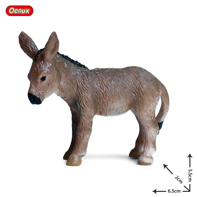 Oenux Simulation Wild Animals Toy Desert Camel Donkey Alpaca Antelope Elk Deer Model Action Figures PVC Decoration Kids Gift