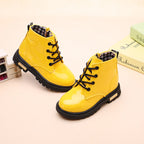 Kids Waterproof Snow Boots Plush Winter Shoes for Boys Girls
