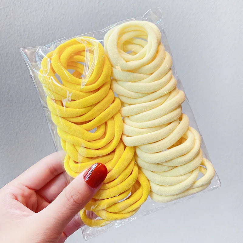 50pcs/Set Girls Colorful Nylon Small Elastic Hair Bands Children Ponytail Holder Scrunchie Headband Kids Hair Accessories