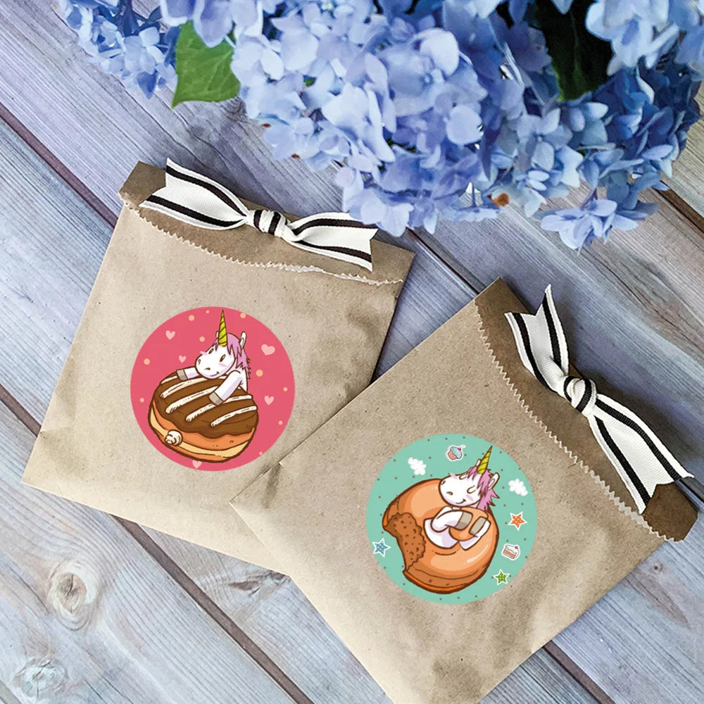 Cute Cartoon Animal Unicorn Sticker Kids Reward Sticker Gift Decoration Label Teacher Encouragement Student Stationery Stickers
