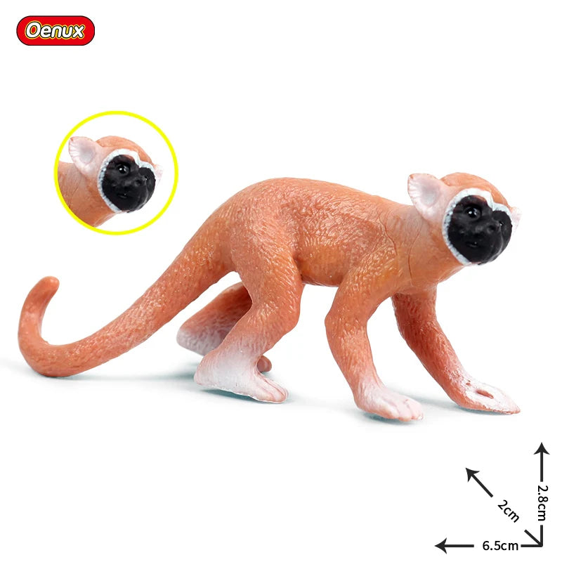 Oenux Simulation Wild Animal Chimpanzee Orangutan Gorilla Tree Sloth Monkey Model Action Figures Garden Miniature Decoration Toy