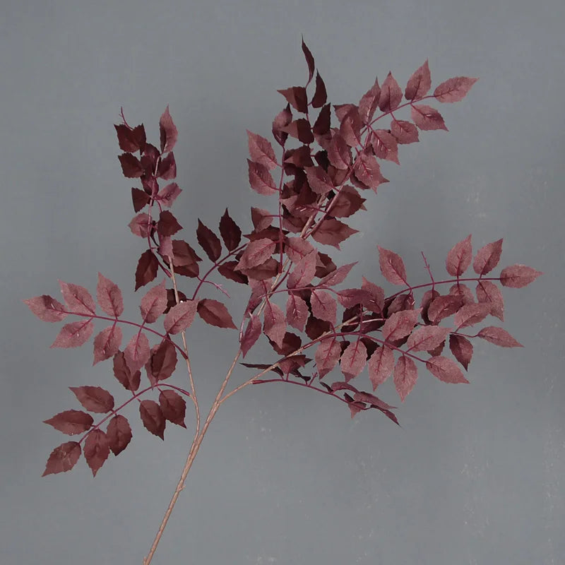 HMEOT Artificial Green Plants Grass Silk Trumpet Leaf Fake Flower Wedding Floral Row Accessories Vase Home Decor Greenery H6969