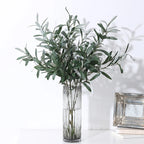 1PC Artificial Olive Green Leaves Tree Branches Christmas Fruit Fake Plants Photo Props Home Wedding Decortion Silk Flowers