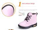 Kids Waterproof Snow Boots Plush Winter Shoes for Boys Girls