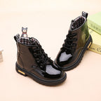 Kids Waterproof Snow Boots Plush Winter Shoes for Boys Girls