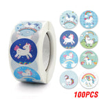 Cute Cartoon Animal Unicorn Sticker Kids Reward Sticker Gift Decoration Label Teacher Encouragement Student Stationery Stickers