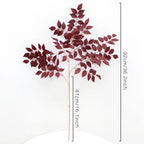 HMEOT Artificial Green Plants Grass Silk Trumpet Leaf Fake Flower Wedding Floral Row Accessories Vase Home Decor Greenery H6969