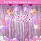 Gold Foil Curtain Fringe Pink For Backdrop Party Back Drop Photo Booth Wedding Graduations Birthday Christmas Event