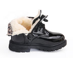 Kids Waterproof Snow Boots Plush Winter Shoes for Boys Girls