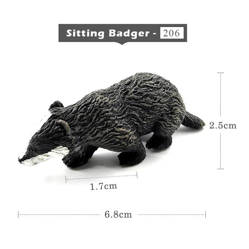 Simulation Fox Rabbit Squirrel Parrot Bird Badger Figurine Animal Model Home Decor Miniature Fairy Garden Decoration Accessories