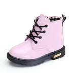 Kids Waterproof Snow Boots Plush Winter Shoes for Boys Girls