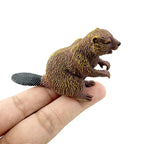 Simulation Fox Rabbit Squirrel Parrot Bird Badger Figurine Animal Model Home Decor Miniature Fairy Garden Decoration Accessories