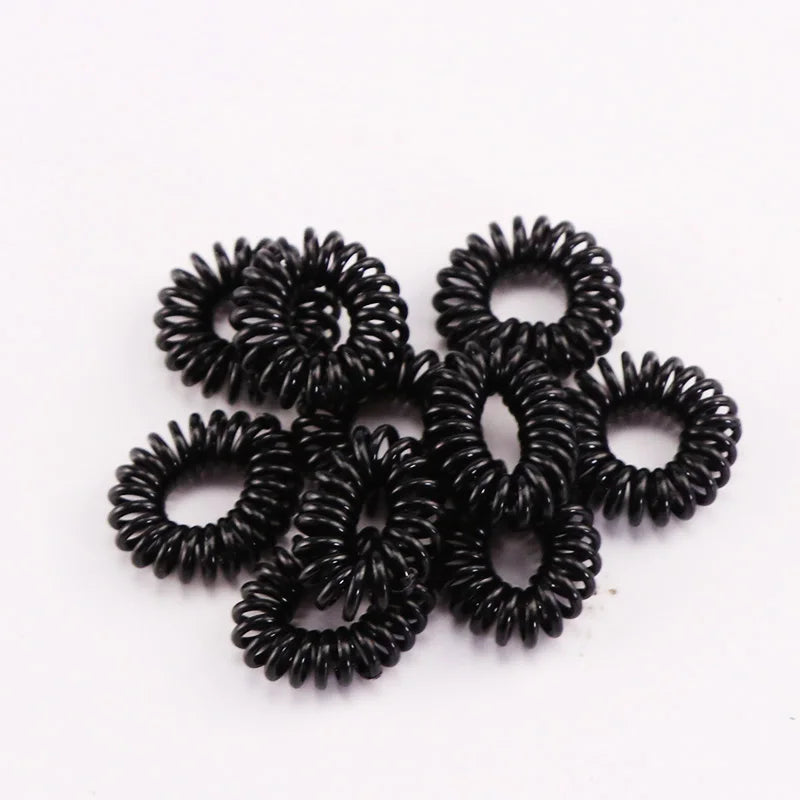 10PCS/Lot New 2cm Small Telephone Line Hair Ropes Girls Colorful Elastic Hair Bands Kid Ponytail Holder Tie Gum Hair Accessories