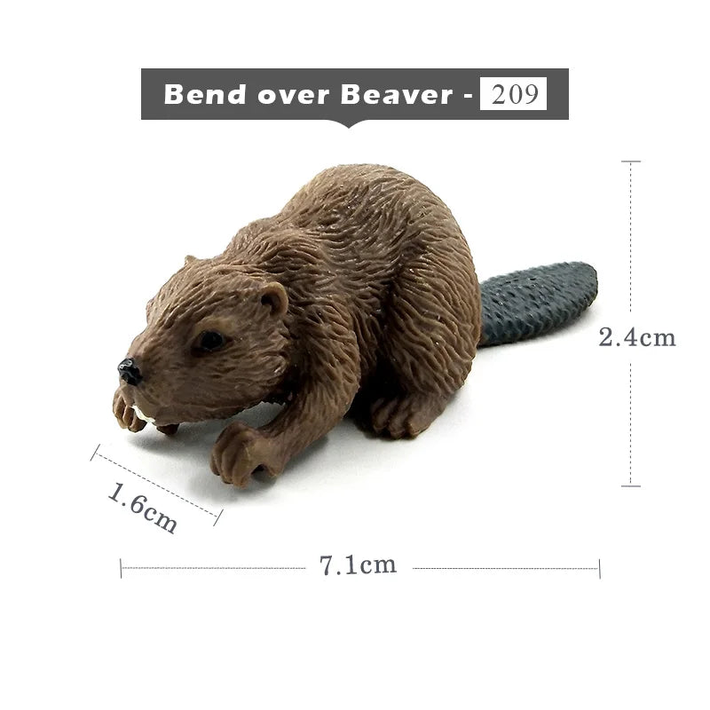 Simulation Fox Rabbit Squirrel Parrot Bird Badger Figurine Animal Model Home Decor Miniature Fairy Garden Decoration Accessories