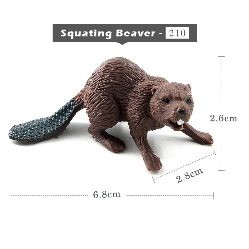 Simulation Fox Rabbit Squirrel Parrot Bird Badger Figurine Animal Model Home Decor Miniature Fairy Garden Decoration Accessories