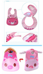 3 PCS/Lot Waterproof Baby Bibs for Infant Toddler Boys Girls Sleeveless Feeding Apron Cartoon Animals Child Kids Bib