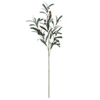 1PC Artificial Olive Green Leaves Tree Branches Christmas Fruit Fake Plants Photo Props Home Wedding Decortion Silk Flowers