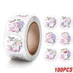 Cute Cartoon Animal Unicorn Sticker Kids Reward Sticker Gift Decoration Label Teacher Encouragement Student Stationery Stickers