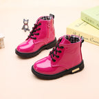 Kids Waterproof Snow Boots Plush Winter Shoes for Boys Girls