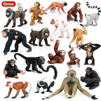 Oenux Simulation Wild Animal Chimpanzee Orangutan Gorilla Tree Sloth Monkey Model Action Figures Garden Miniature Decoration Toy