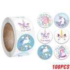 Cute Cartoon Animal Unicorn Sticker Kids Reward Sticker Gift Decoration Label Teacher Encouragement Student Stationery Stickers