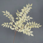 HMEOT Artificial Green Plants Grass Silk Trumpet Leaf Fake Flower Wedding Floral Row Accessories Vase Home Decor Greenery H6969