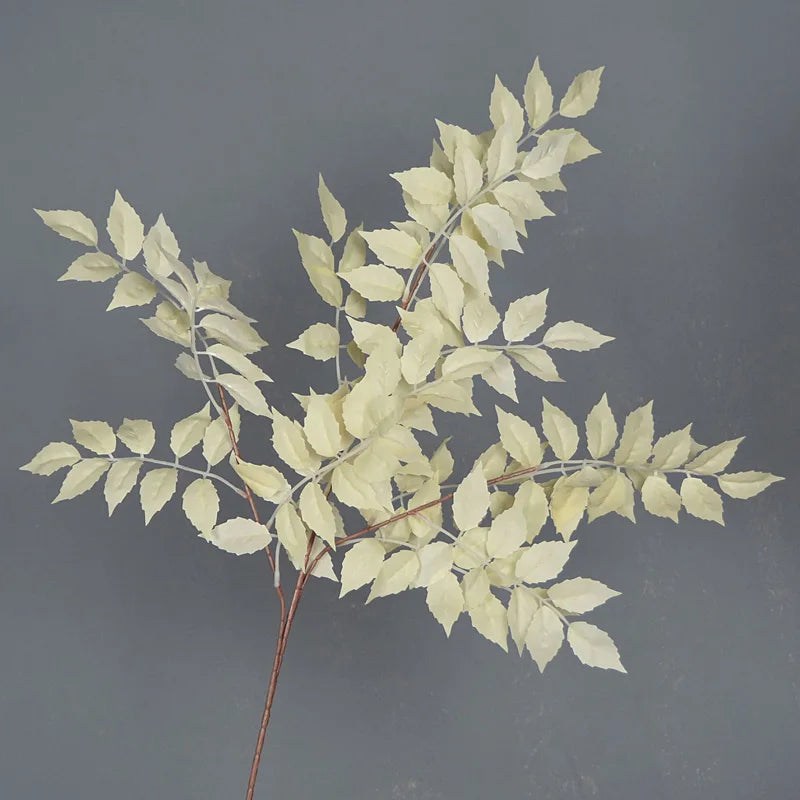HMEOT Artificial Green Plants Grass Silk Trumpet Leaf Fake Flower Wedding Floral Row Accessories Vase Home Decor Greenery H6969