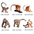 Oenux Simulation Wild Animal Chimpanzee Orangutan Gorilla Tree Sloth Monkey Model Action Figures Garden Miniature Decoration Toy
