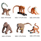 Oenux Simulation Wild Animal Chimpanzee Orangutan Gorilla Tree Sloth Monkey Model Action Figures Garden Miniature Decoration Toy