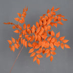 HMEOT Artificial Green Plants Grass Silk Trumpet Leaf Fake Flower Wedding Floral Row Accessories Vase Home Decor Greenery H6969