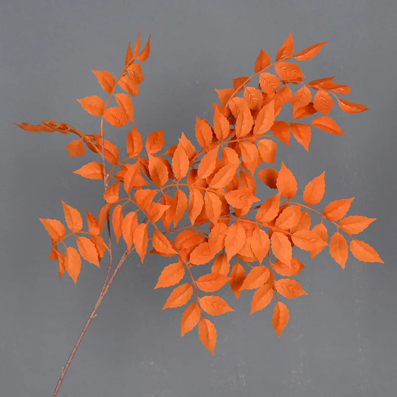 HMEOT Artificial Green Plants Grass Silk Trumpet Leaf Fake Flower Wedding Floral Row Accessories Vase Home Decor Greenery H6969