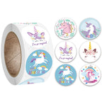 Cute Cartoon Animal Unicorn Sticker Kids Reward Sticker Gift Decoration Label Teacher Encouragement Student Stationery Stickers