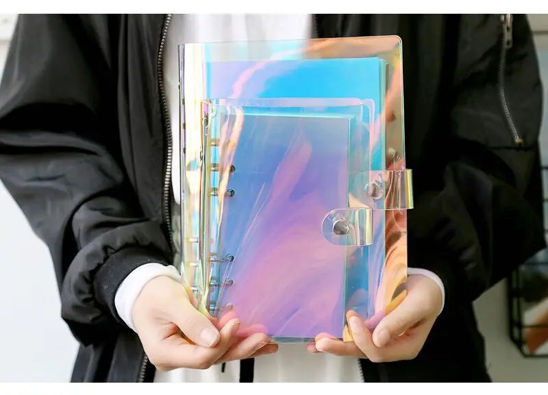 A5 A6 A7 Laser Notebook Planner Organizer Binder Books Journal Sketchbook Accessories Diary Office Supplies Notebook