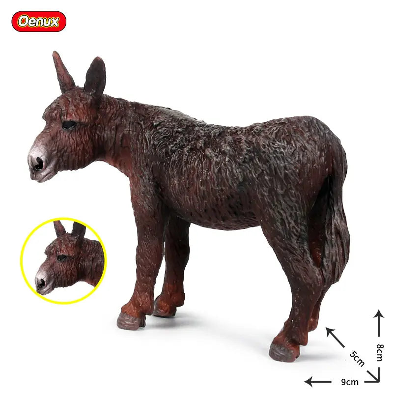 Oenux Simulation Wild Animals Toy Desert Camel Donkey Alpaca Antelope Elk Deer Model Action Figures PVC Decoration Kids Gift